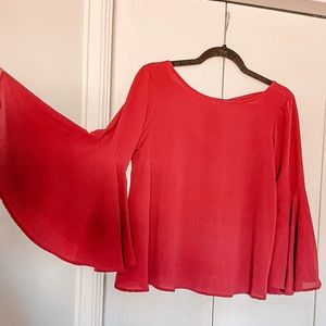 Scarlett red blouse